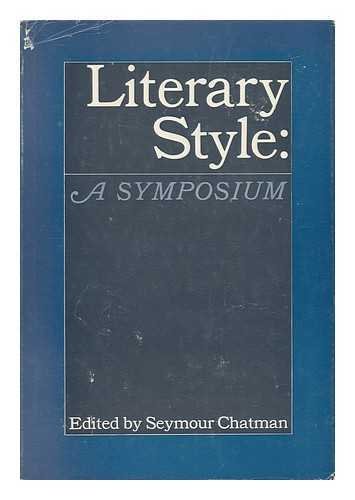 Beispielbild fr Literary style;: A symposium; zum Verkauf von Irish Booksellers