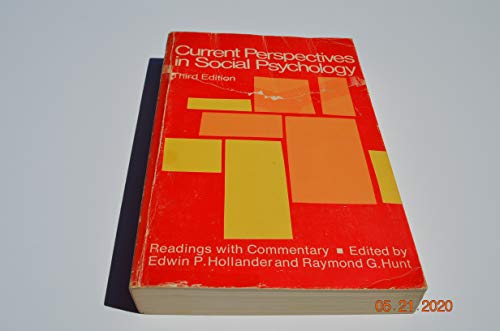 Beispielbild fr Current Perspectives in Social Psychology: Readings With Commentary zum Verkauf von Anybook.com