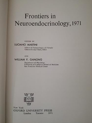 Stock image for Frontiers Neuroendocrinology 1971 (Ganong) *05 for sale by Phatpocket Limited