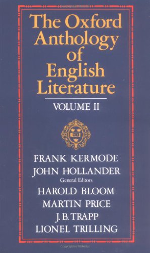 9780195016581: The Oxford Anthology of English Literature Volume II: 1800 to the Present (The Oxford Anthology of English Literature)