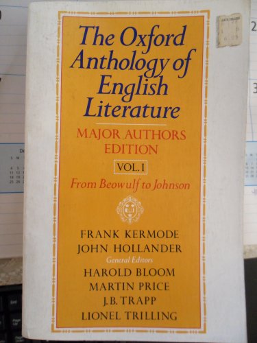 Beispielbild fr 001: The Oxford Anthology of English Literature: Volume 1. From Beowulf to Johnson zum Verkauf von POQUETTE'S BOOKS