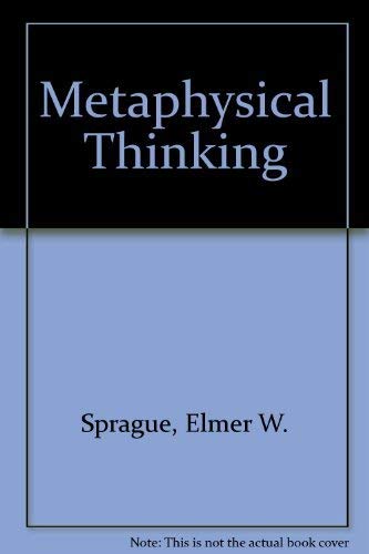 Imagen de archivo de Metaphysical Thinking a la venta por From Away Books & Antiques