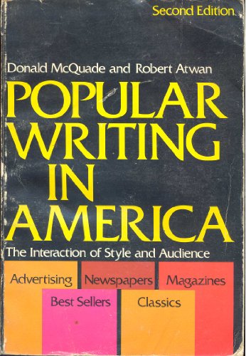 Beispielbild fr Popular Writing in America : The Interaction of Style and Audience zum Verkauf von Better World Books