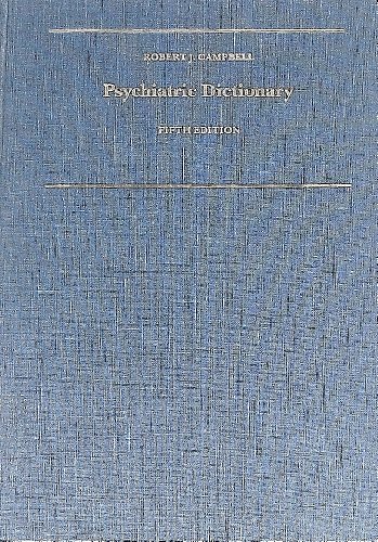 Beispielbild fr Psychiatric Dictionary zum Verkauf von Mojo Press Books