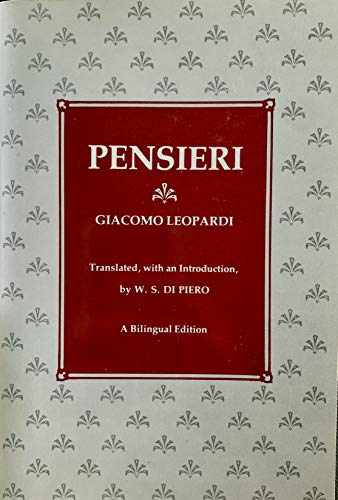 Beispielbild fr Pensieri : A Bilingual Edition zum Verkauf von Better World Books