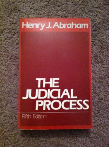 9780195037135: The Judicial Process: An Introductory Analysis of the Courts of the United States, England and France