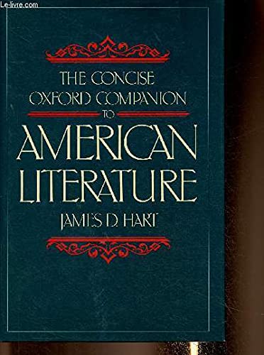 Beispielbild fr The Concise Oxford Companion to American Literature zum Verkauf von Wonder Book