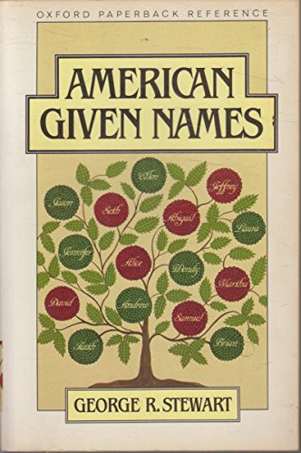 Stock image for American Given Names: Their Origin and History in the Context of the English Language (Oxford Quick Reference) for sale by SecondSale