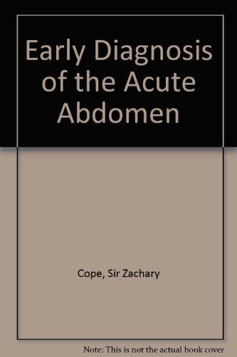 Imagen de archivo de Cope's Early Diagnosis of the Acute Abdomen a la venta por HPB-Movies