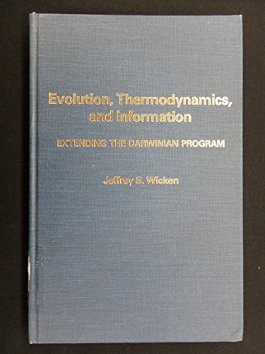 9780195043181: Evolution, Thermodynamics, and Information: Extending the Darwinian Program