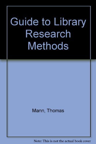 9780195049435: Guide to Library Research Methods