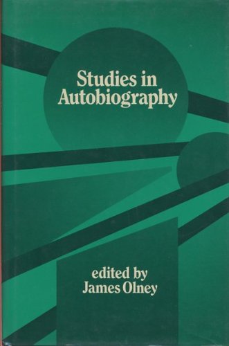 Beispielbild fr Studies in Autobiography zum Verkauf von Anybook.com