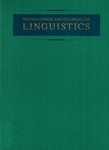 9780195051964: International Encyclopaedia of Linguistics