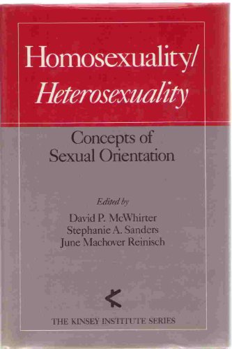 9780195052053: Homosexuality/Heterosexuality: Concepts of Sexual Orientation (Kinsey Institute Series)