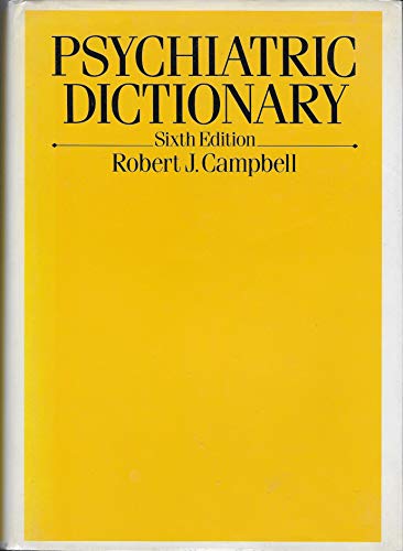 9780195052930: Psychiatric Dictionary