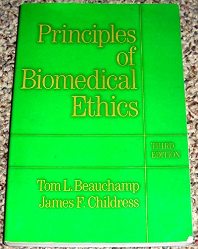 Beispielbild fr Principles of Biomedical Ethics zum Verkauf von Better World Books