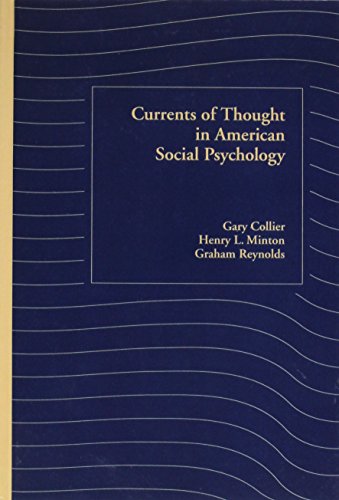 Stock image for Currents of Thought in American Social Psychology for sale by ThriftBooks-Atlanta