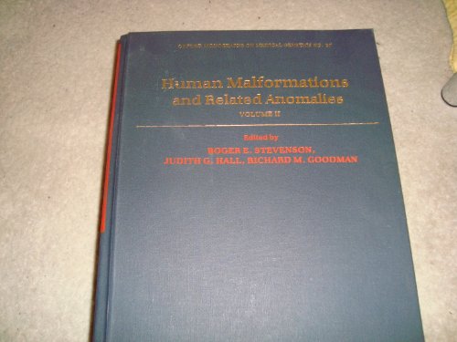 9780195062328: Human Malformations and Related Anomalies (Oxford Monographs on Medical Genetics)