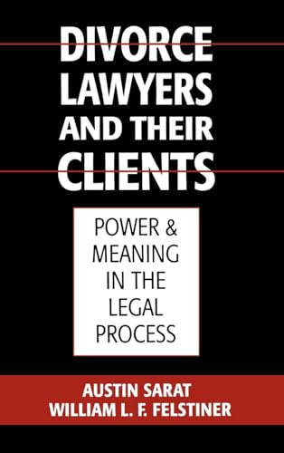 Stock image for Divorce Lawyers and Their Clients : Power and Meaning in the Legal Process for sale by Better World Books