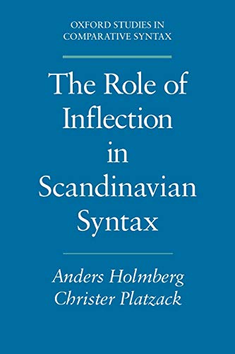 Beispielbild fr The Role of Inflection in Scandinavian Syntax (Oxford Studies in Comparative Syntax) zum Verkauf von Books From California