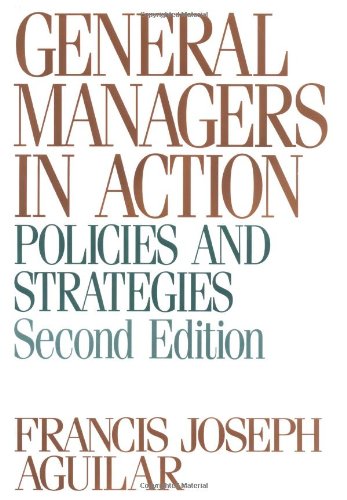 Beispielbild fr General Managers in Action : Policies and Strategies zum Verkauf von Better World Books: West