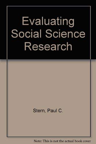 Imagen de archivo de Evaluating Social Science Research a la venta por Better World Books Ltd