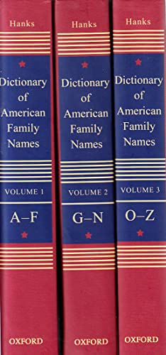 9780195081374: Dictionary of American Family Names: 3-Volume Set