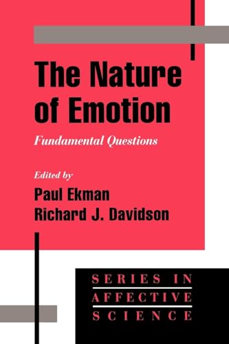 Beispielbild fr The Nature of Emotion: Fundamental Questions (Series in Affective Science) zum Verkauf von BooksRun