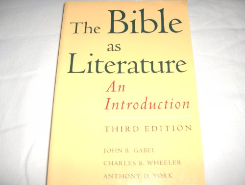 Beispielbild fr The Bible as Literature: An Introduction zum Verkauf von ZBK Books