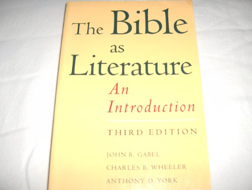 Imagen de archivo de The Bible as Literature: An Introduction a la venta por ZBK Books