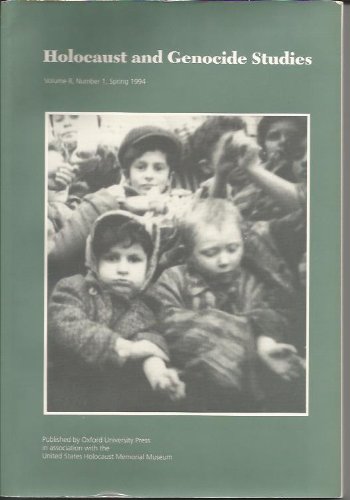 Imagen de archivo de Holocaust and Genocide Studies a la venta por ThriftBooks-Dallas