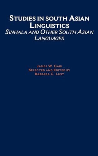 9780195095210: Studies in South Asian Linguistics: Sinhala and Other South Asian Languages