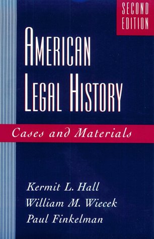 Stock image for American Legal History: Cases and Materials for sale by HPB-Emerald