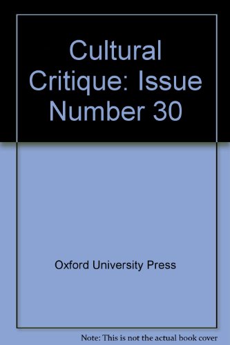 Cultural Critique (9780195098051) by Oxford University Press