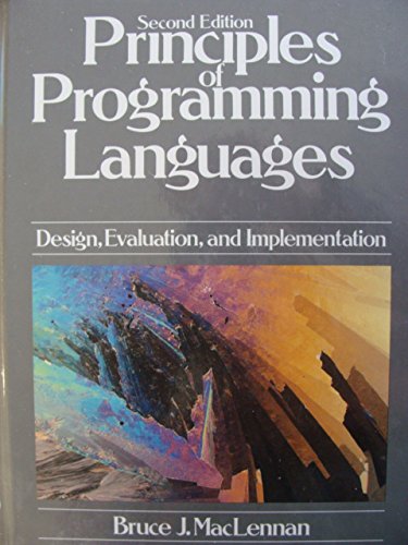 9780195105834: Principles of Programming Languages: Design, Evaluation and Implementation