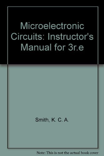 Imagen de archivo de Instructor's Manual for Microelectronic Circuits a la venta por The Book Corner