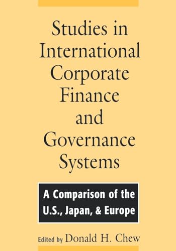 9780195107951: Studies in International Corporate Finance and Governance Systems: A Comparison of the U.S., Japan, and Europe