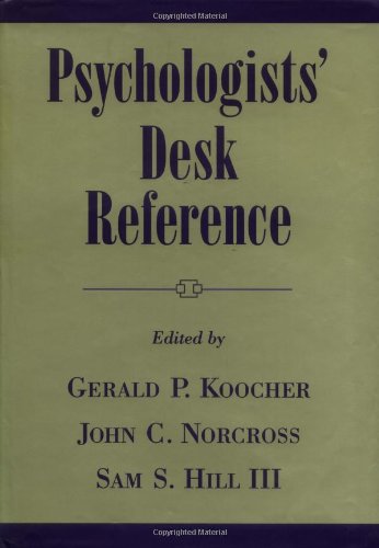 Stock image for Psychologists Desk Reference for sale by Green Street Books
