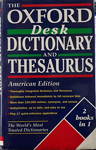 Stock image for The Oxford Desk Dictionary and Thesaurus for sale by Once Upon A Time Books