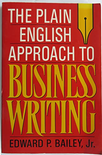 Stock image for Plain English Approach to Business Writing for sale by Wonder Book