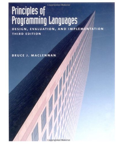 Beispielbild fr Principles of Programming Languages: Design, Evaluation, and Implementation zum Verkauf von BooksRun