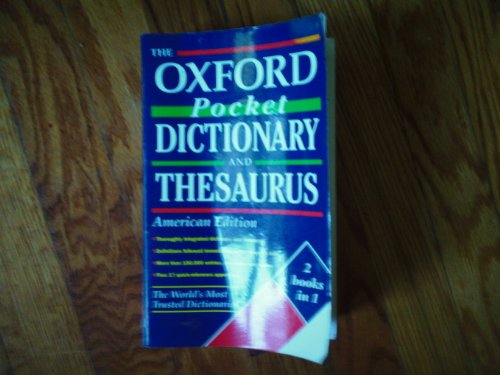 9780195130973: Oxford Pocket Dictionary and Thesaurus