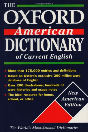 Stock image for The Oxford American Dictionary of Current English for sale by Better World Books