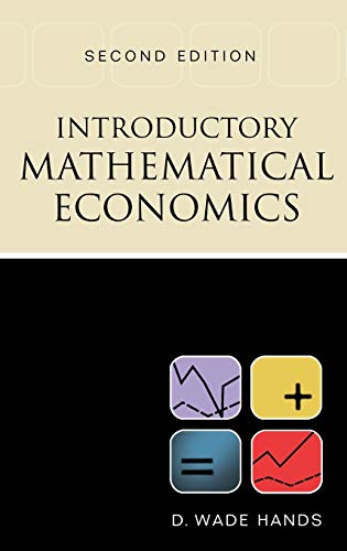Imagen de archivo de Introductory Mathematical Economics a la venta por Better World Books