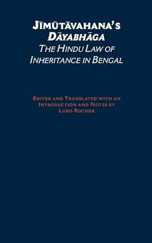 Stock image for Jimutavahana's dayabhaga the Hindu law of inheritance in Bengal. for sale by Kloof Booksellers & Scientia Verlag