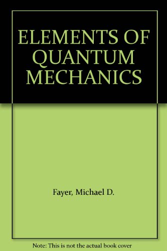 9780195147261: Solutions Manual for Elements of Quantum Mechanics