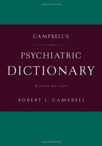 Imagen de archivo de Campbell's Psychiatric Dictionary a la venta por BooksRun