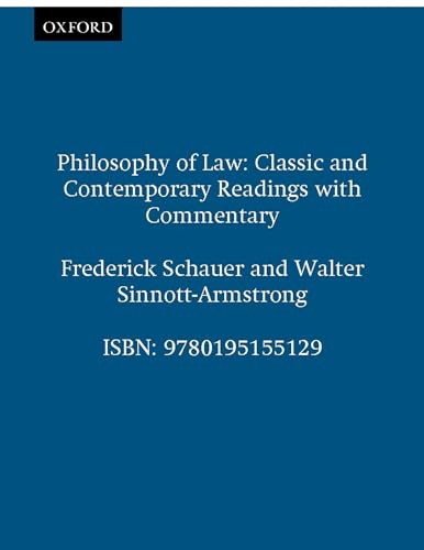 9780195155129: Philosophy of Law: Classic and Contemporary Readings with Commentary