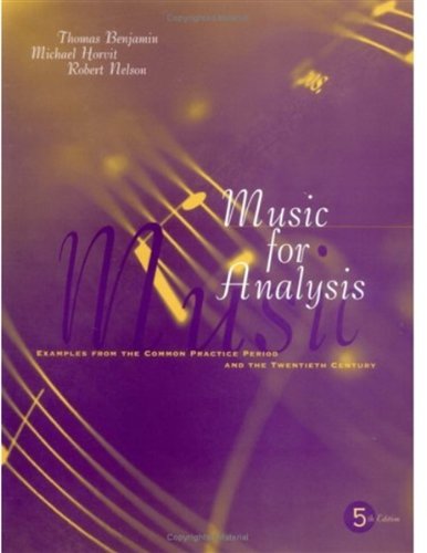 Imagen de archivo de Music for Analysis: Examples from the Common Practice Period and the Twentieth Century a la venta por HPB-Emerald