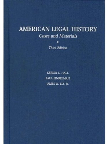 9780195162240: American Legal History: Cases and Materials
